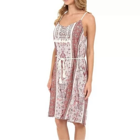 Lucky Brand Tribal Print Tie Waist Dress Size XS - Picture 3 of 11